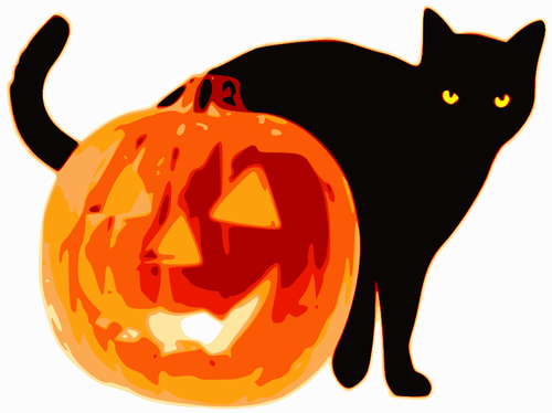 15626 black cat silhouette clip art free | Public domain vectors