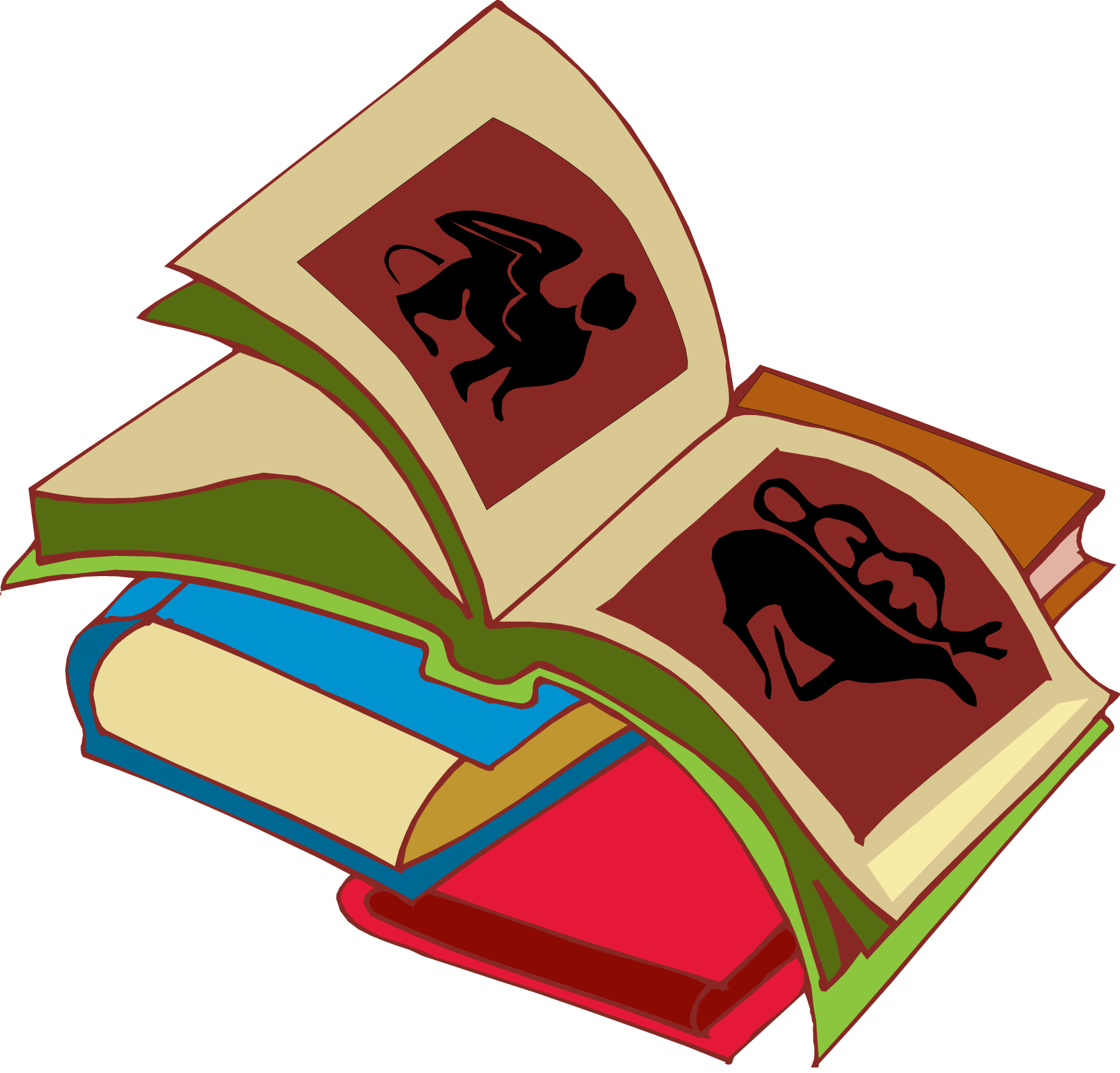 Books stack clipart - Clipartix