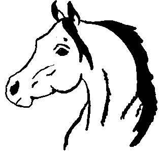 Horse head drawings clip art