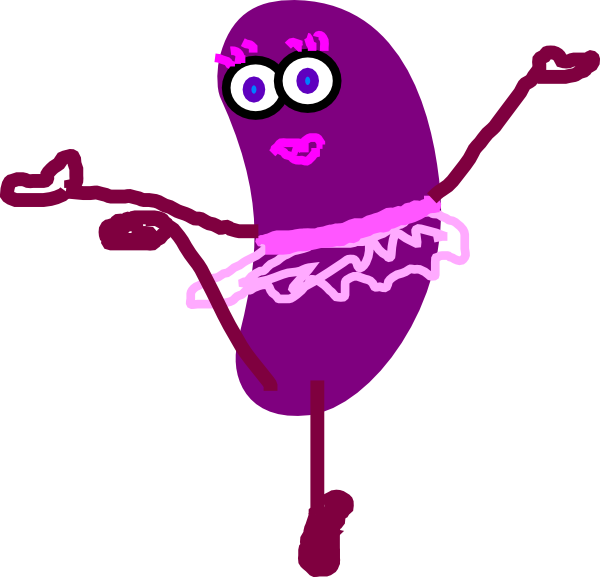 Purple Dancing Jelly Bean Clip Art - vector clip art ...