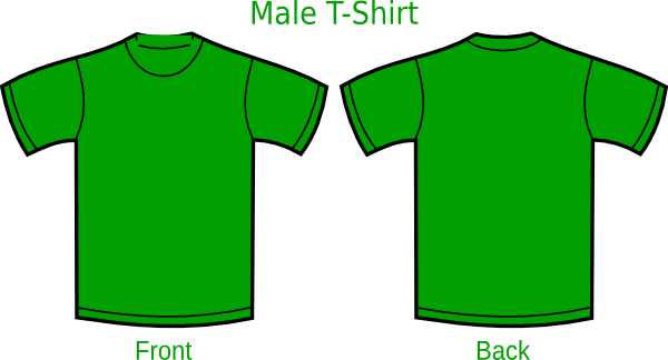 Green tee shirt clipart