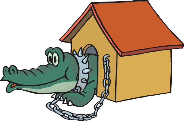 Alligator In Doghouse Clip Art - vector clip art ...