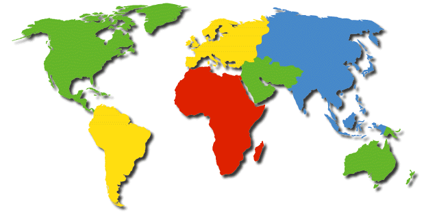 World map clipart grey