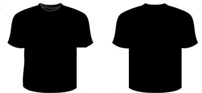 Black t shirt clipart