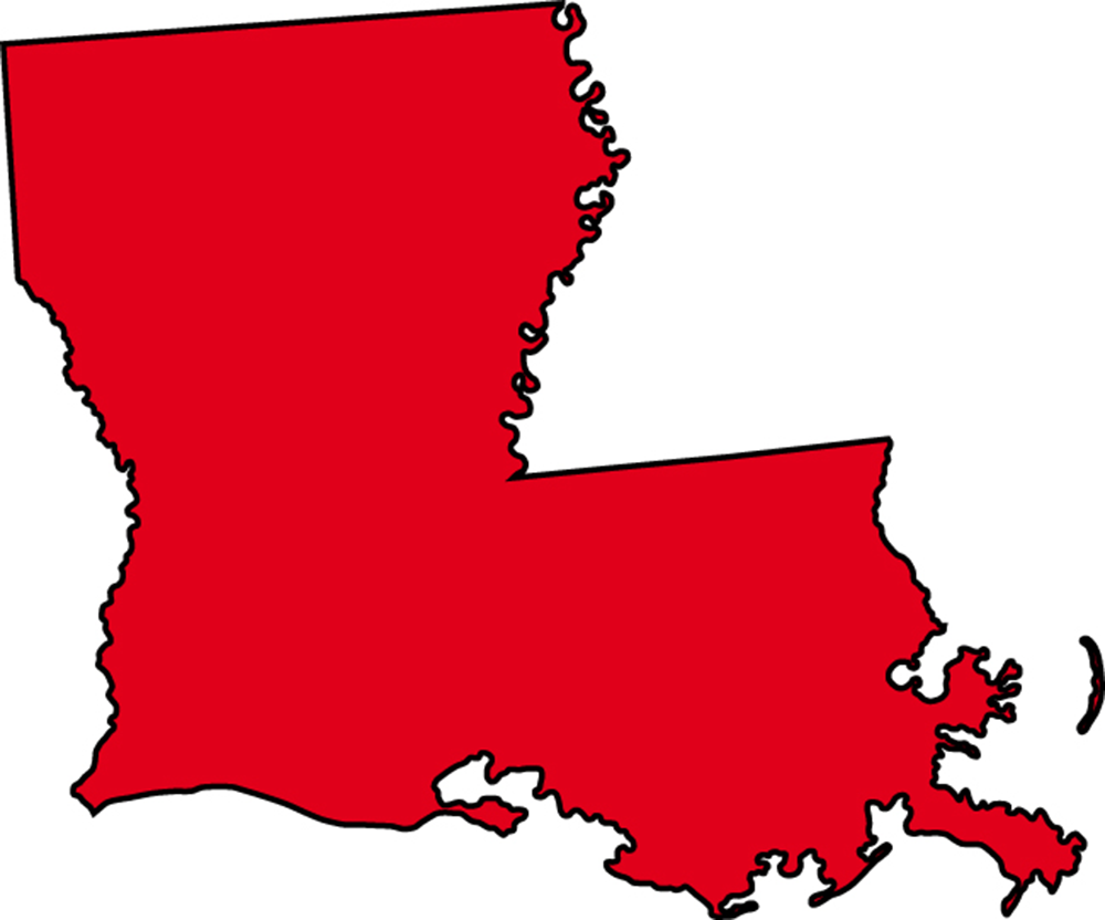Louisiana Map with cities - blank outline map of Louisiana-