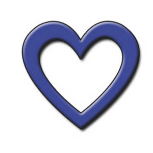 Navy Blue Heart Clip Art