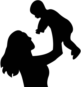 Silhouette Design Store - View Design #13787: mother and child ...