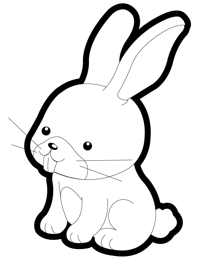 Bunny Rabbit Cartoon - AZ Coloring Pages