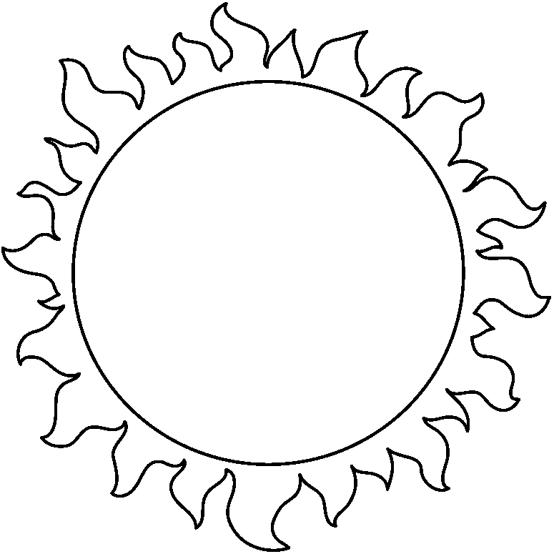 Summer Sun Clip Art Black And - Free Clipart Images