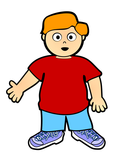Small Boy in Red Shirt Talking - Free Art Images for Christians