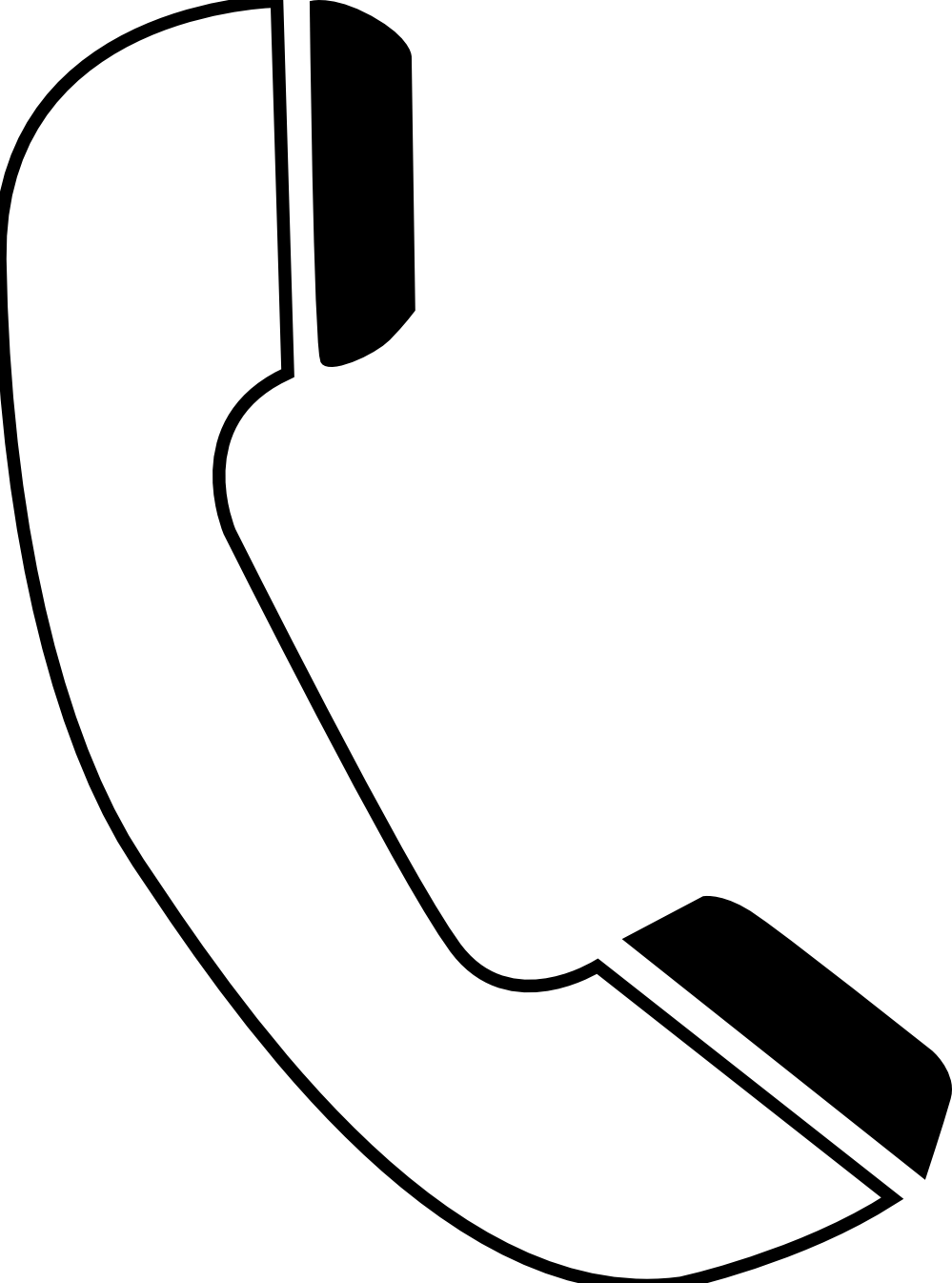 phone clipart black and white - photo #24