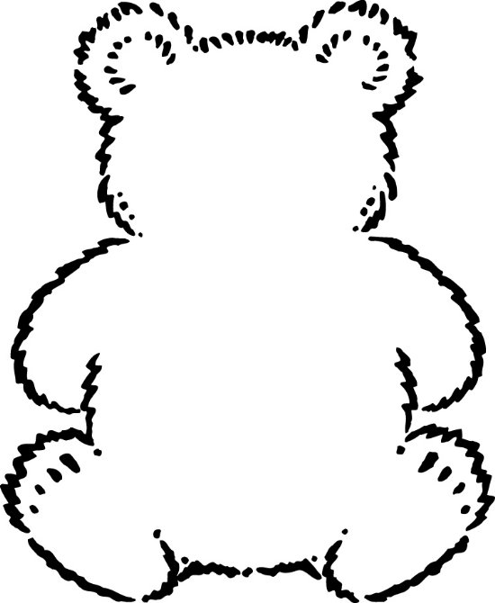 Teddy Bear Outline Printable - ClipArt Best