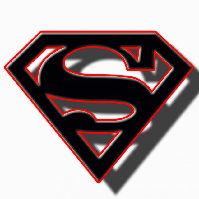 superman clipart black and white - photo #21