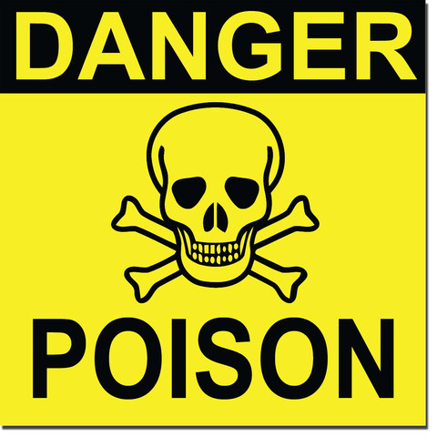 S1111 DANGER POISON | 8"x8" ready-made and custom signs in 24 hrs ...