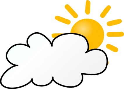 Partly Cloudy Clipart Black And White - Free ...