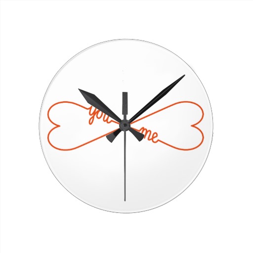 Infinity Symbol Red Wall Clock from Zazzle.