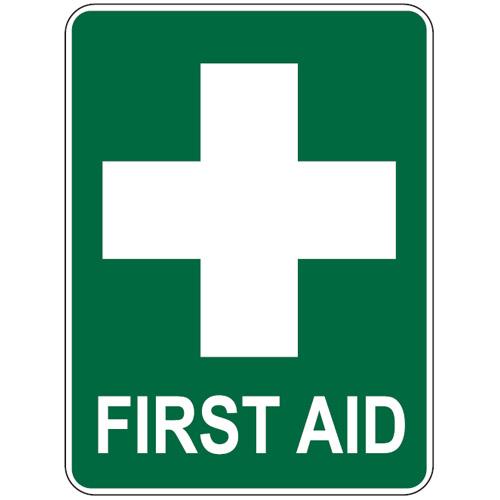 STICKER FIRST AID WHITE CROSS ON GREEN 84X84MM - 27. Autoclave ...