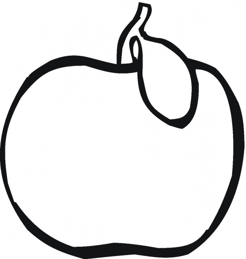 apple clipart to color - photo #33