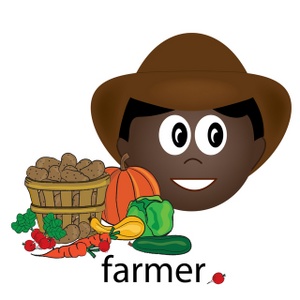 Farmer Clipart Image - African American Farmer Job Icon