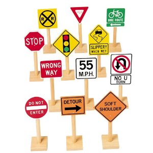 Deluxe International Traffic Signs: Toys & Games