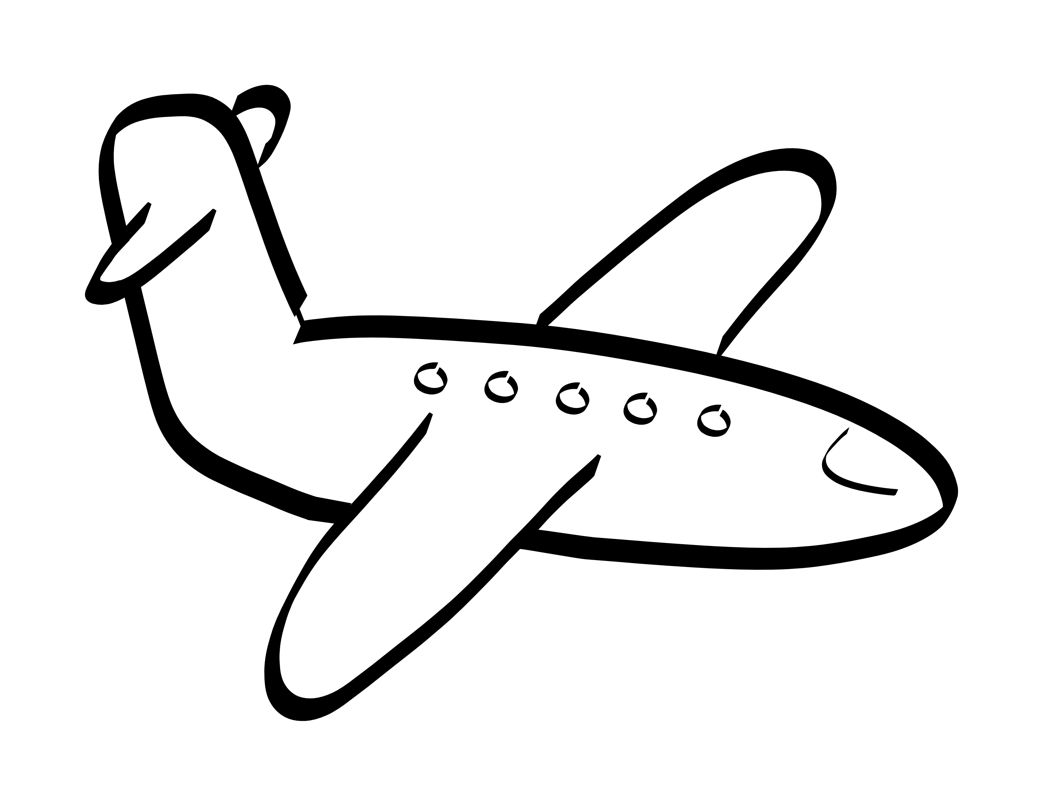 free clipart airplane outline - photo #16