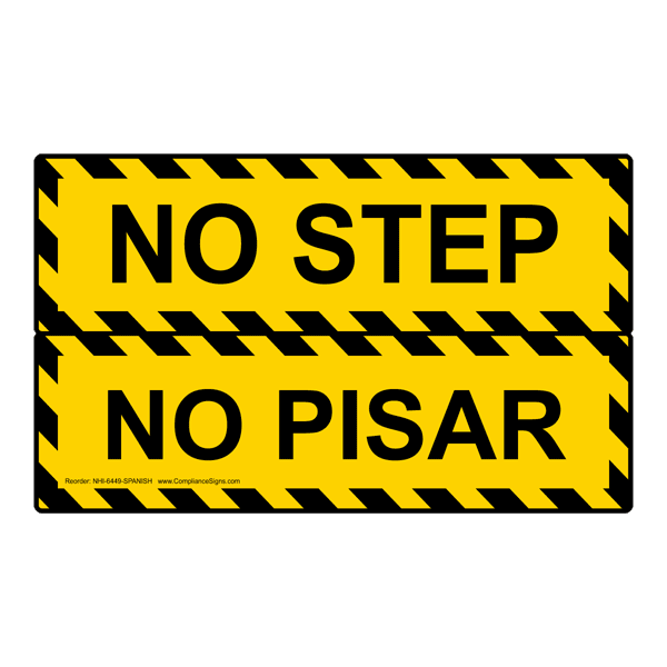 Bilingual English + Spanish Safety Signs Safety Signs Labels at