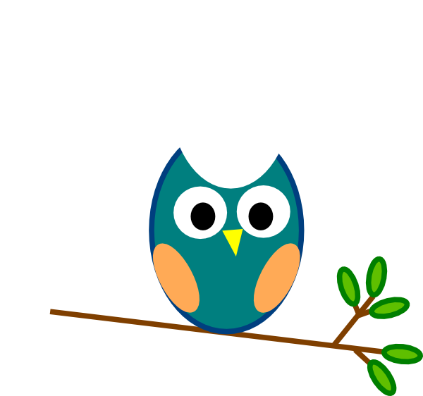 Teal Owl clip art - vector clip art online, royalty free & public ...