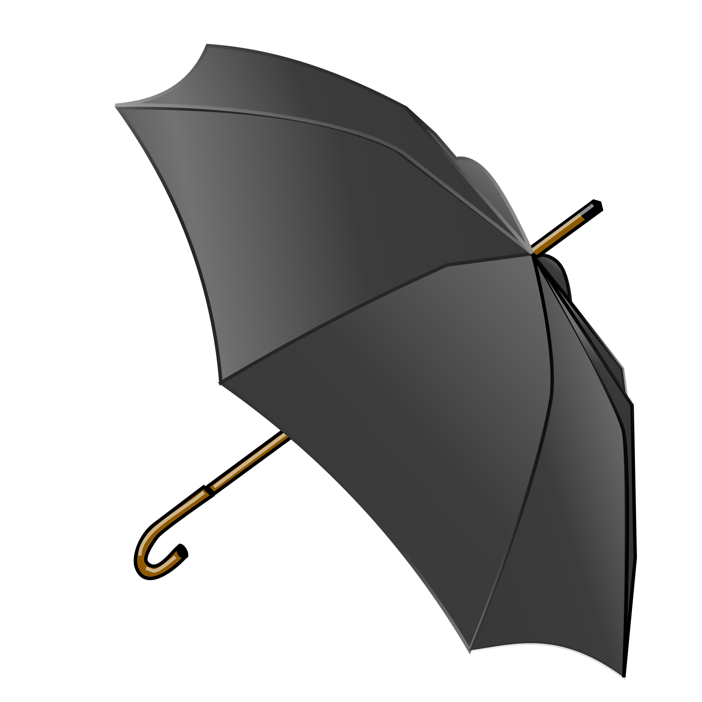 Clipart - Black Umbrella