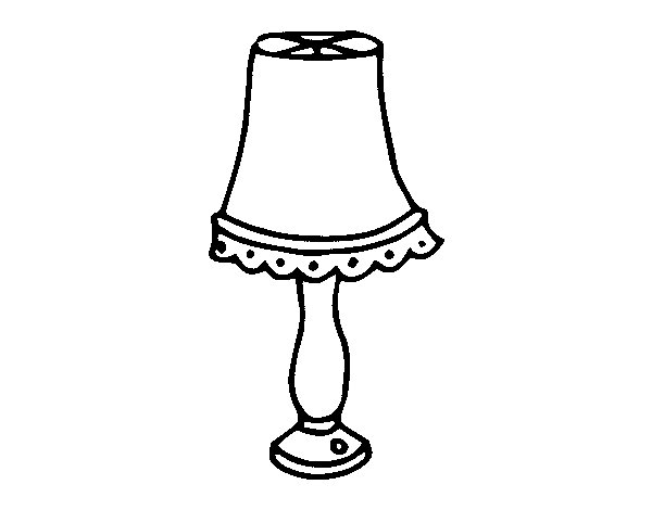 Table lamp coloring page - Coloringcrew.com