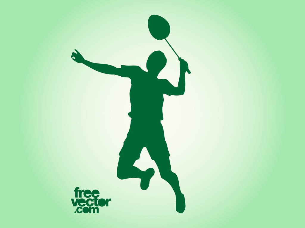 Vector Badminton Player Vector Art & Graphics | freevector.com