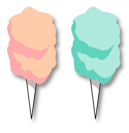 Cotton Candy Clipart craft projects, Foods Clipart - Clipartoons