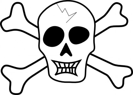 Pirate Skull And Bones clip art Free vector in Open office drawing ...