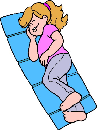 Free clipart images of children napping on a school mat
