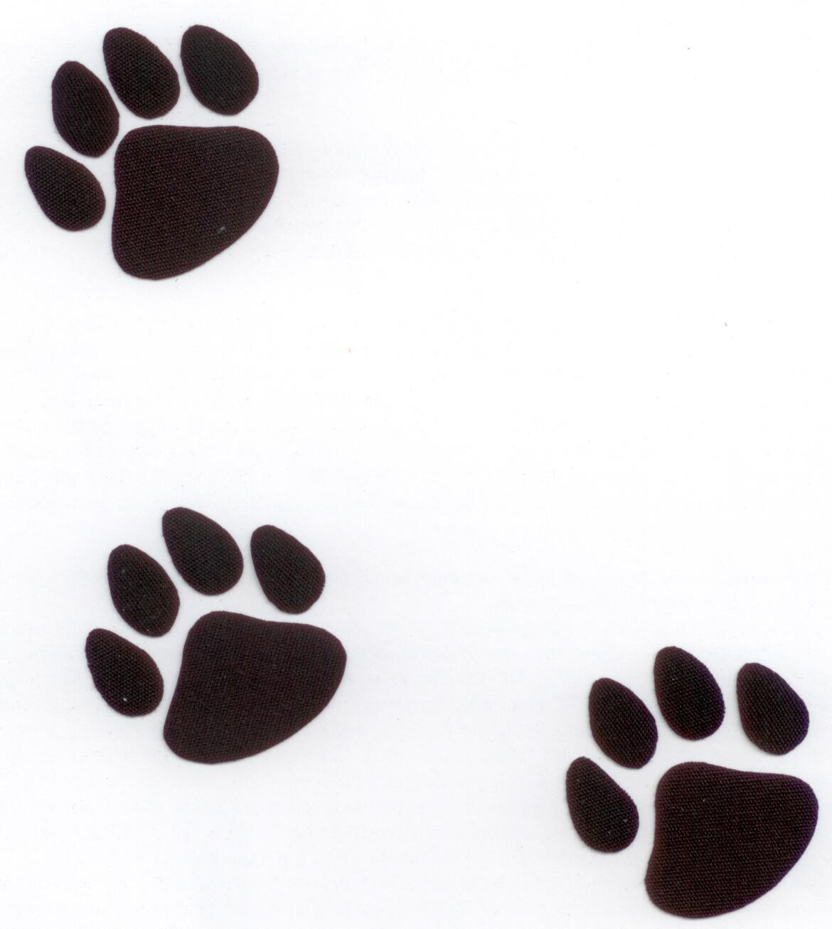 Black paw print clipart