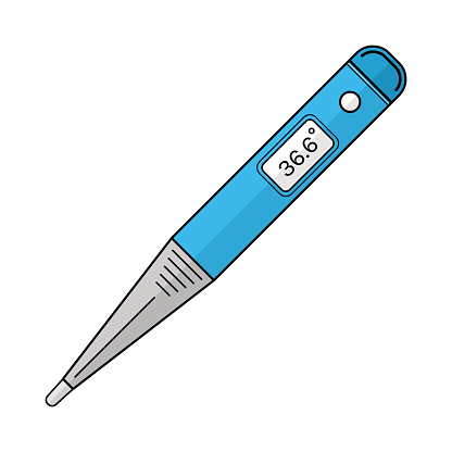 Digital Thermometer Clip Art, Vector Images & Illustrations