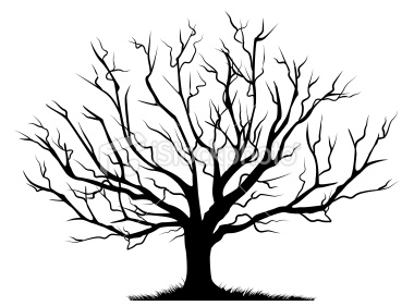 Bare tree silhouette clip art
