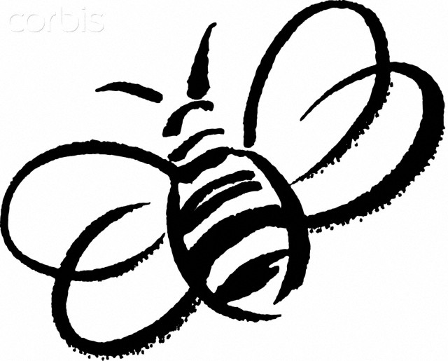 Bee black and white bee clip art free vector in open office ...