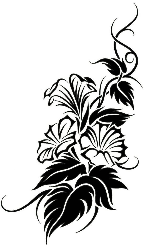 Lily Tribal Tattoos - ClipArt Best