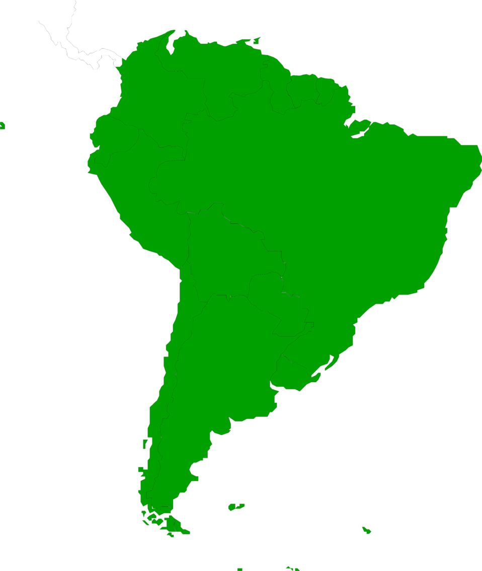 South America Map Clipart
