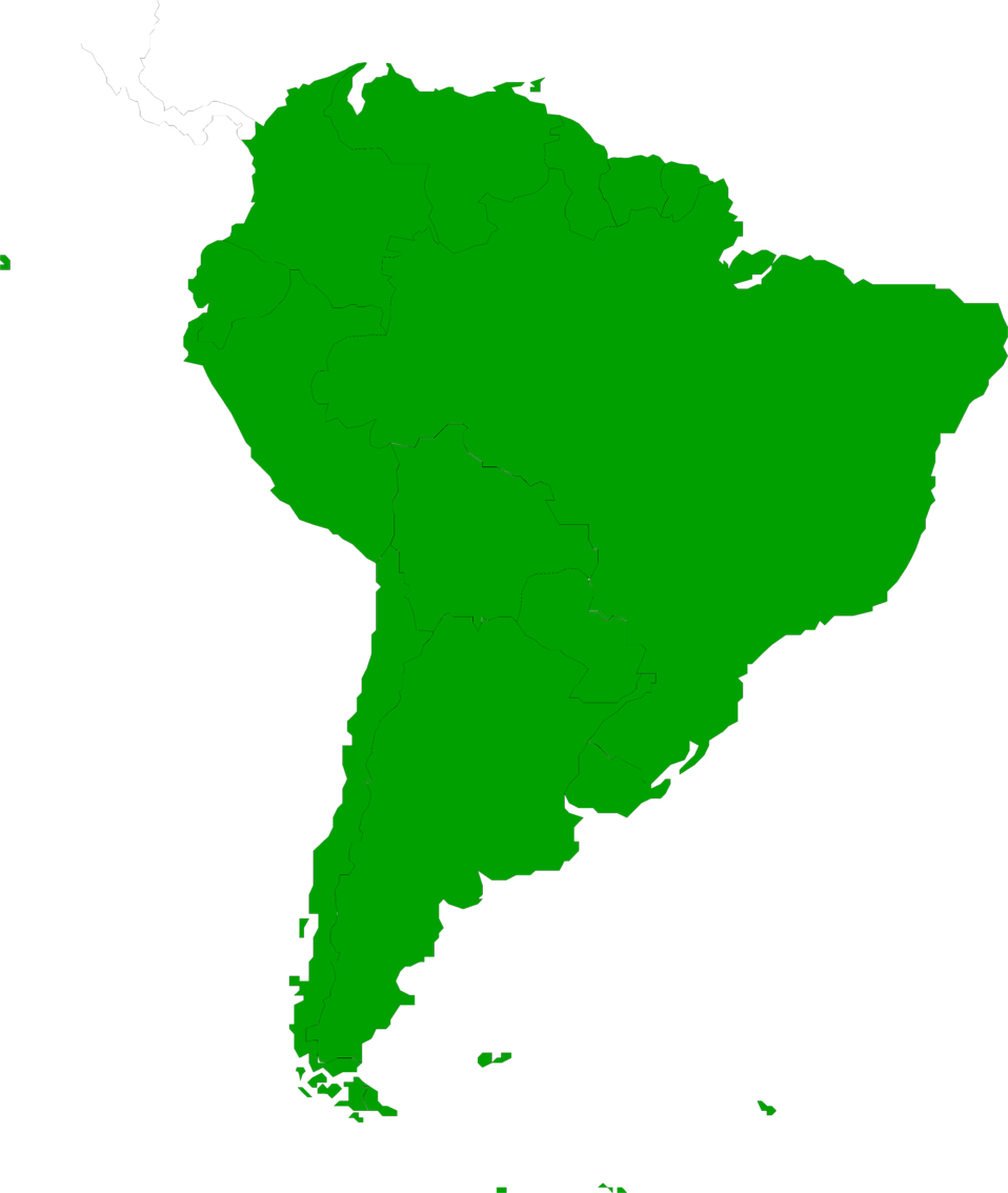 Labeled South America Map Clipart Best