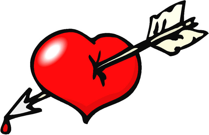 Heart With An Arrow Through It Clipart - Free to use Clip Art Resource