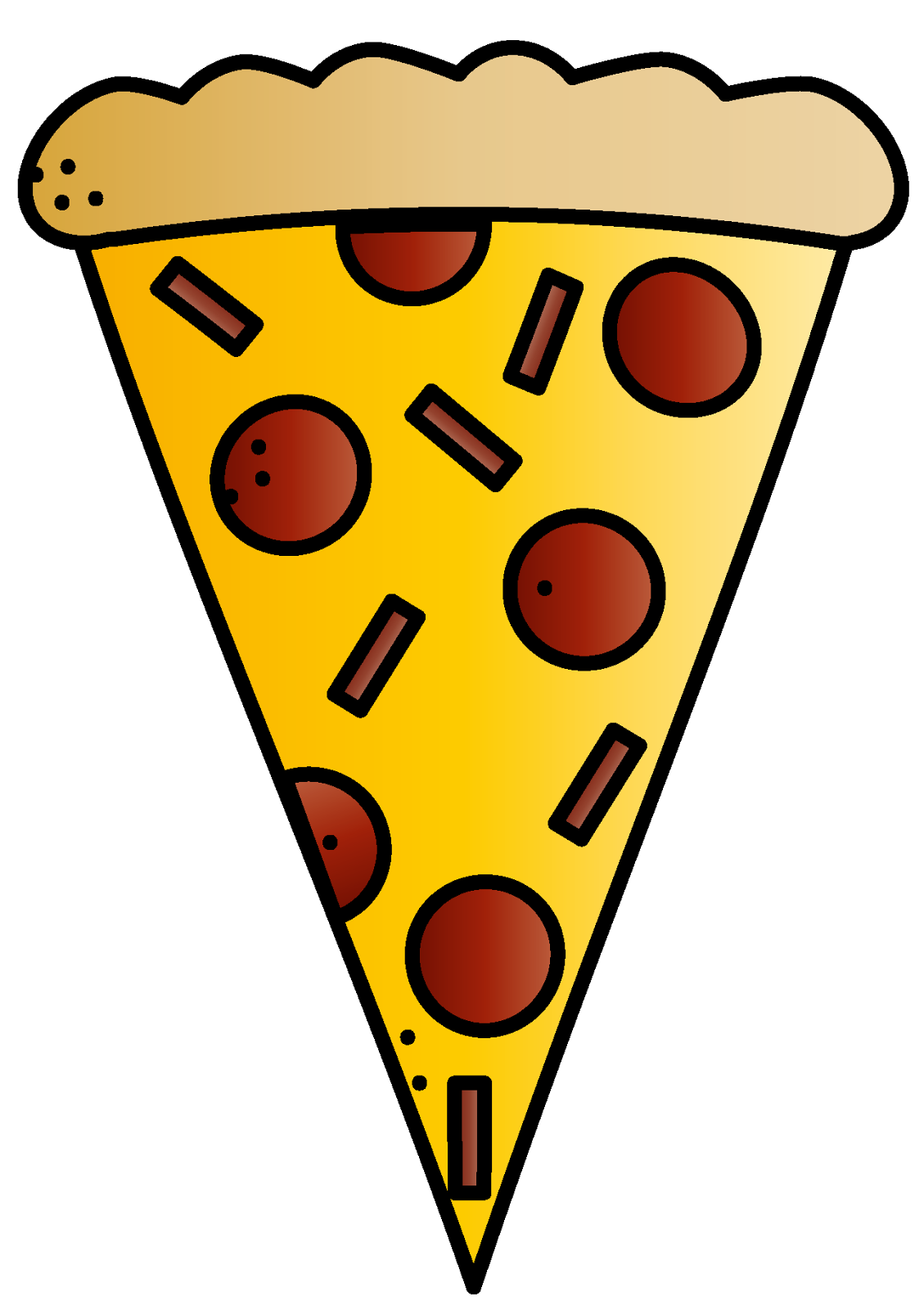 Triangle pizza clipart