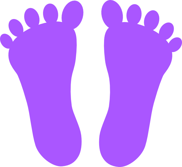 Purple Footprints Clip Art - vector clip art online ...