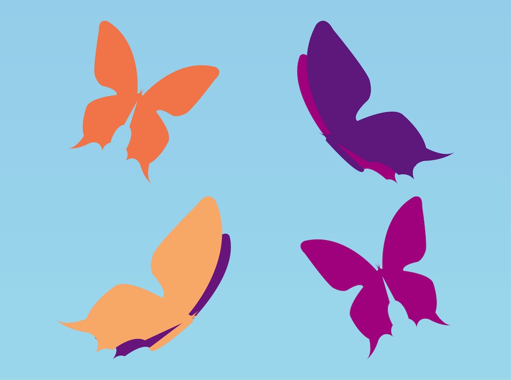 Simple Butterflies Vector Art & Graphics | freevector.com