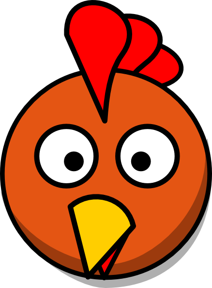 Cute rooster head clipart