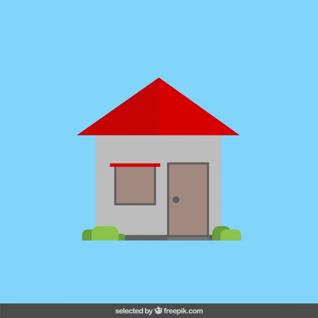 House in flat design Vector | Free Download