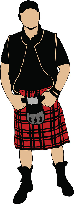519 views Silhouette Of A Kilts Clip Art, Vector Images & Illustrations