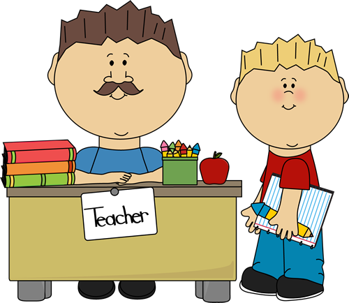 Free clipart teacher and student