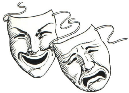 Comedy tragedy masks clip art