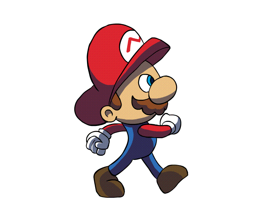 Mario walking (gif) by JesusAcHe on DeviantArt